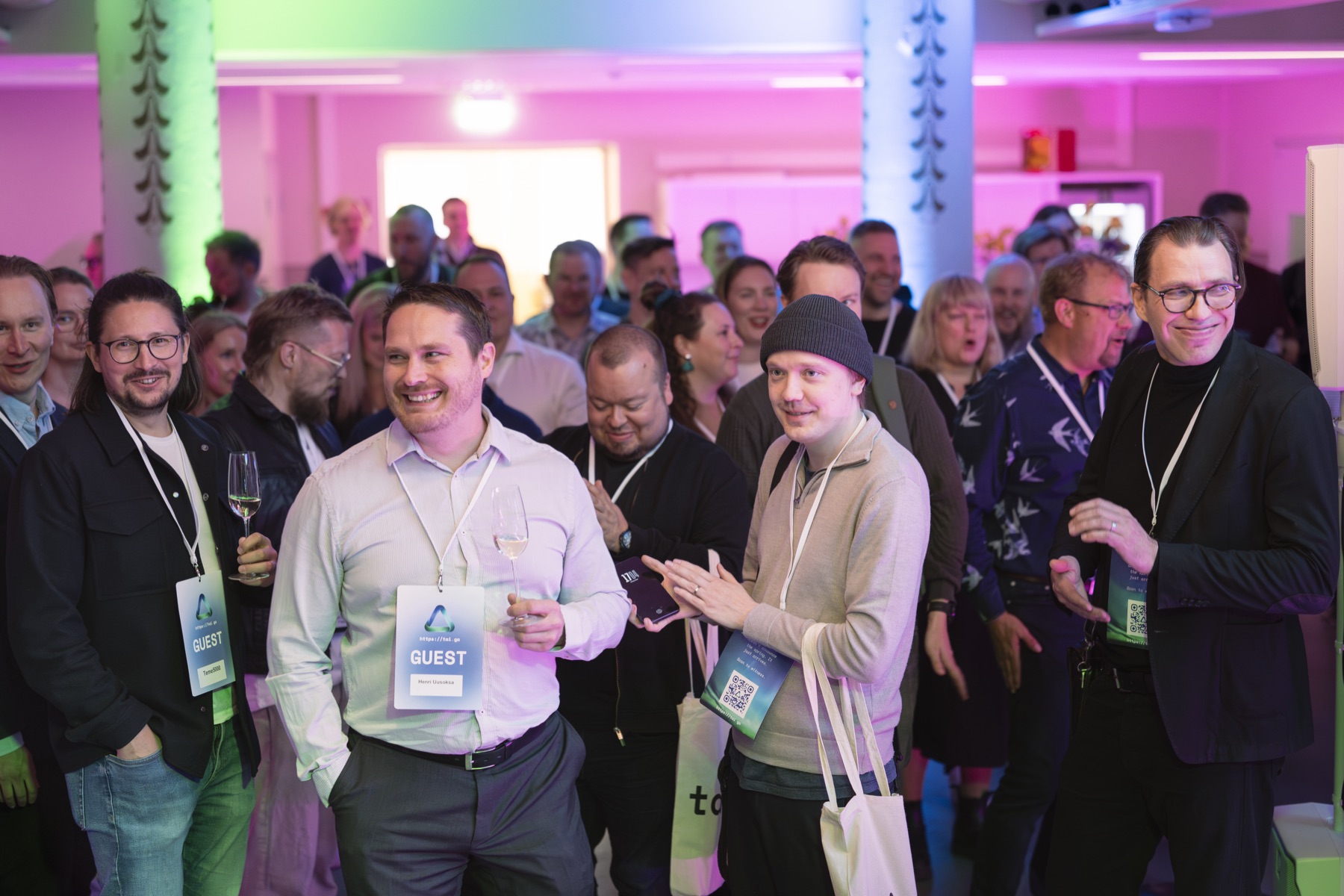 The crowd at the Taiga launch party in Helsinki